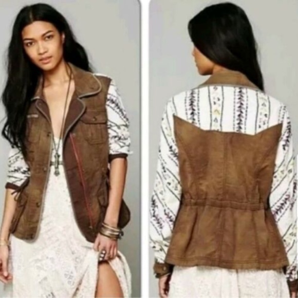 Free People Distress Cargo Jacket - Picture 4 of 5